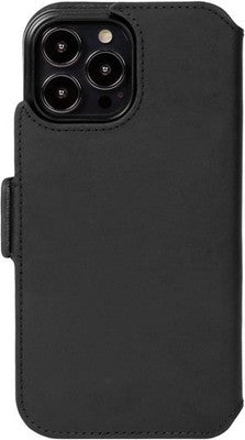 KAVAJ Phoenix Leather Phone Wallet Case for iPhone 13 Pro Black Card Holder