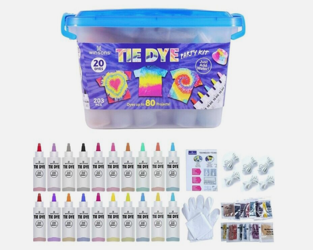 Winsons Tie Dye Kit 20 Colors | Diy Fabric Art Set For Kids Craft Fun Activity