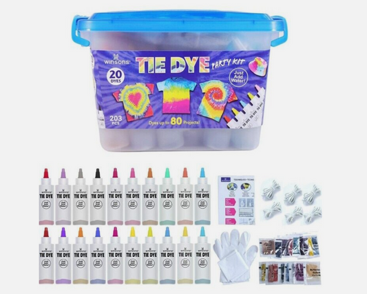 Winsons Tie Dye Kit 20 Colors | Diy Fabric Art Set For Kids Craft Fun Activity