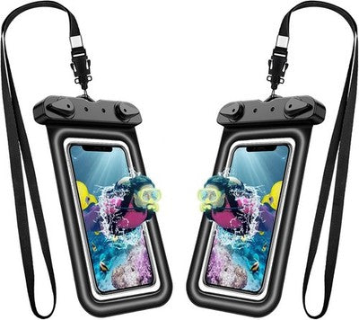 IPX8 Waterproof Phone Pouch Inflatable Dry Bag Up to 7in iPhone/Samsung