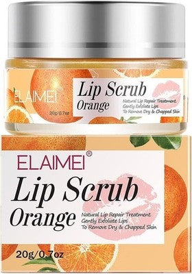 Double-Effect Lip Scrub Mask Orange, Overnight Treatment For Dry, Cracked Lips