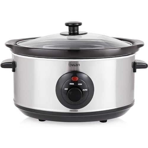 Swan SF17020N 3.5 Litre Oval Stainless Steel Slow Cooker 200W Silver