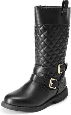 DREAM PAIRS Girls Knee High Riding Boots LUCKID-01 Black UK 12 Child Fashion
