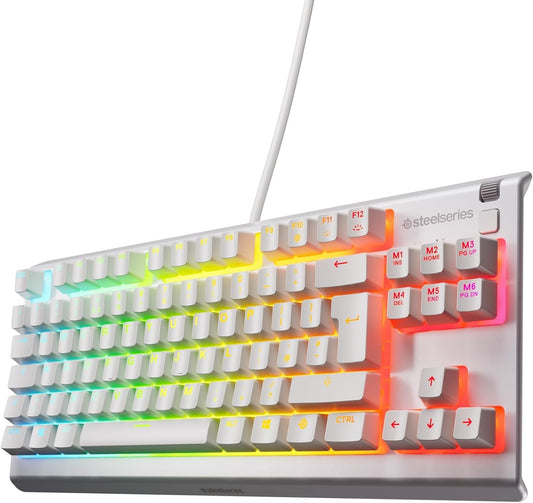 SteelSeries Apex 3 TKL RGB Membrane Gaming Keyboard - White