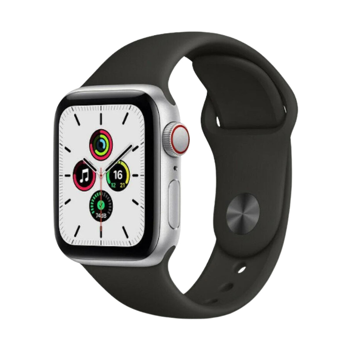 Apple Watch SE (GPS, 40mm) Silver Aluminium Case + White Strap