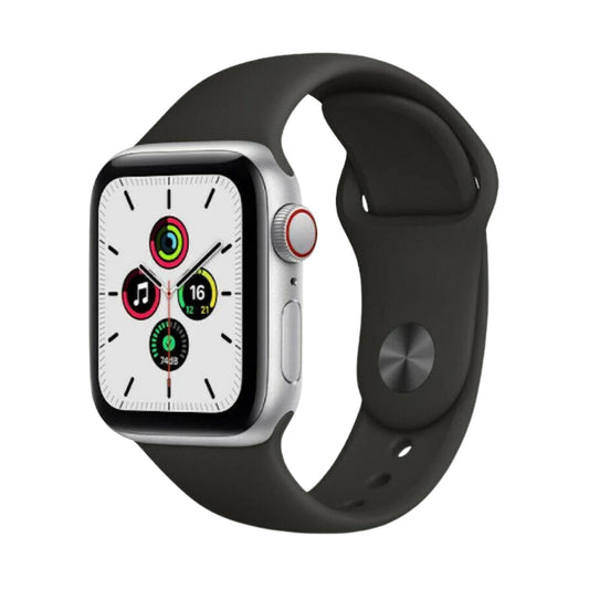 Apple Watch SE 1st Gen(GPS, 40mm) Silver Aluminium Case + Black Strap