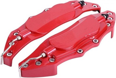 Red Brake Caliper Covers 2Pcs Aluminum Protector Automotive 16-17In Wheels