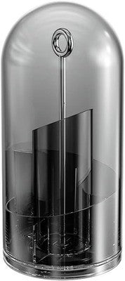 360? Rotating Makeup Organiser Dark Grey/Silver Brush Holder Cosmetic Stand