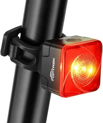 Toptrek Rear Bike Lights Smart Auto Brake Sensing Usb Rechargeable Ipx5