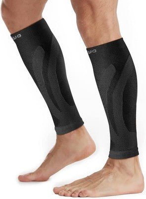 Cambivo 2-Pack Calf Compression Sleeves For Men & Women, Black Small