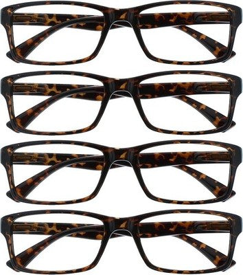 Reading Glasses Co Brown Tortoiseshell 4-Pack Reader Eyewear Men & Women
