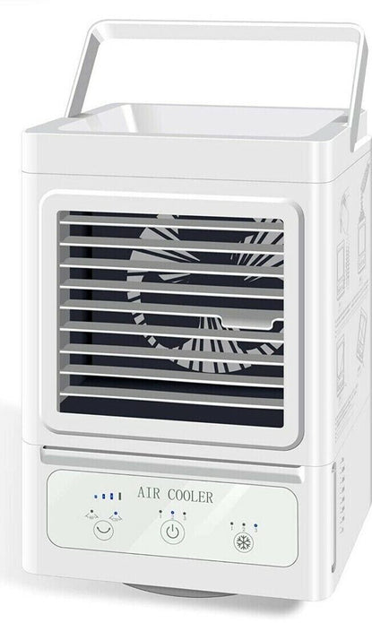 NIB Air Conditioner Cooler - Portable 120° Oscillating Rechargeable, L06 WT - New, Open Box - Rebx.co.uk