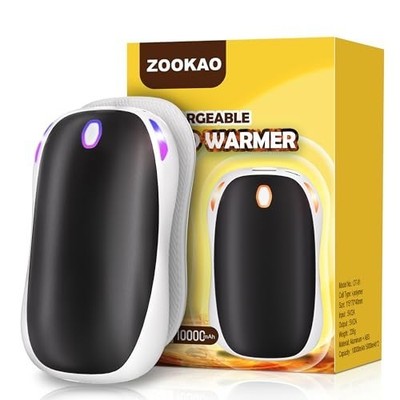 Zookao Rechargeable Hand Warmers 2 Pack Magnetic 10000mAh Power Bank USB