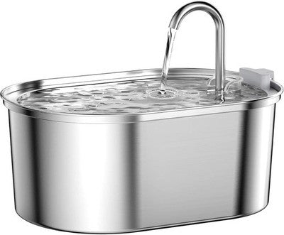 SOOFPET 3.2L Stainless Steel Cat Water Fountain, Quiet Auto Dispenser, Filter