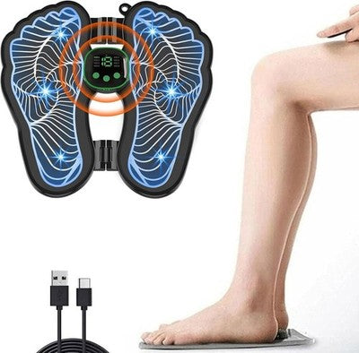Electronic Foot Massager Ems Pad For Pain & Circulation, Folding Portable Gift