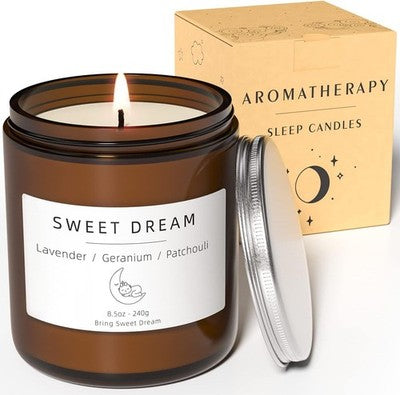 Single Sleep Aromatherapy Candle Lavender Geranium Patchouli