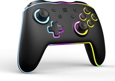FIEHDUW Switch Pro Controller Switch/Lite/OLED/PC Turbo Gyro Vib 5-Color LED