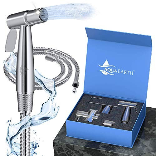 Handheld Toilet Bidet Sprayer Stainless Steel Aqua Earth Wall Mount Set