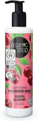 2 x Organic Shop Cherry & Blueberry Shower Gel - Softening