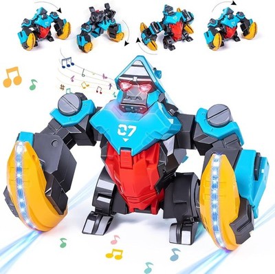 Dmenwei Musical Tumbling Monkey Toy - Sound & Light Gorilla For Kids