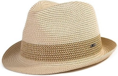 Comhats Straw Trilby Sun Hats for Men Summer Fedora Hats for Women Ladies Sunhat