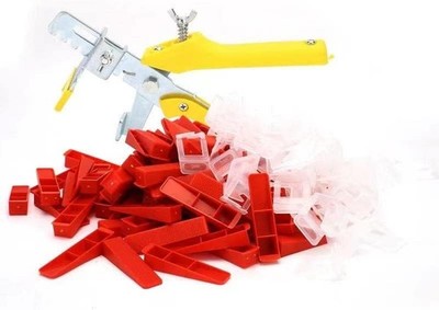 Deuvuo Tile Leveling System 3mm 300 Clips 100 Wedges with Pliers