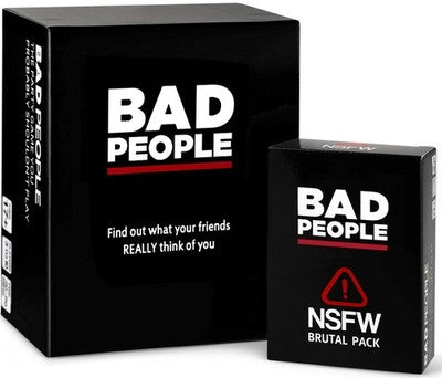 Bad People The Adult Party Game + NSFW Brutal Pack Expansion Pack of Cards