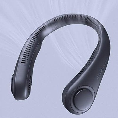 JISULIFE Portable Neck Fan 4000mAh Bladeless Wearable USB Blue 3 Speeds