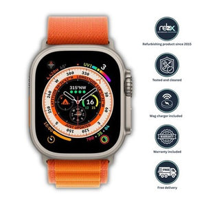 Apple Watch Ultra (GPS+Cellular, 49mm) Titanium Case + Orange Alpine Loop