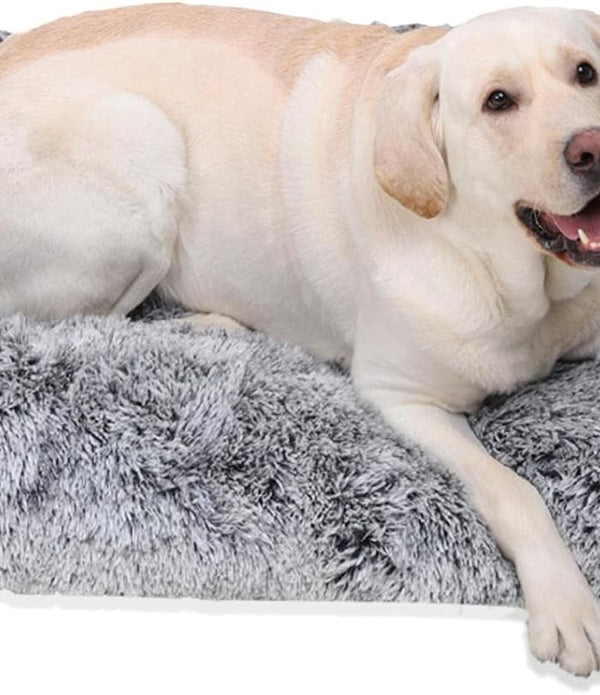 Dog Bed Soft Pet Cushion Large Dog Crate Puppy Cat Mattress Washable Pad Mat