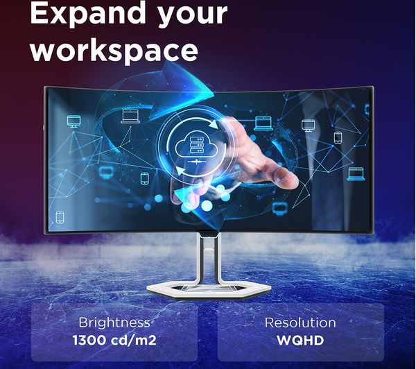 LENOVO Legion Pro 34WD-10 Quad HD 34" OLED Gaming Monitor - White