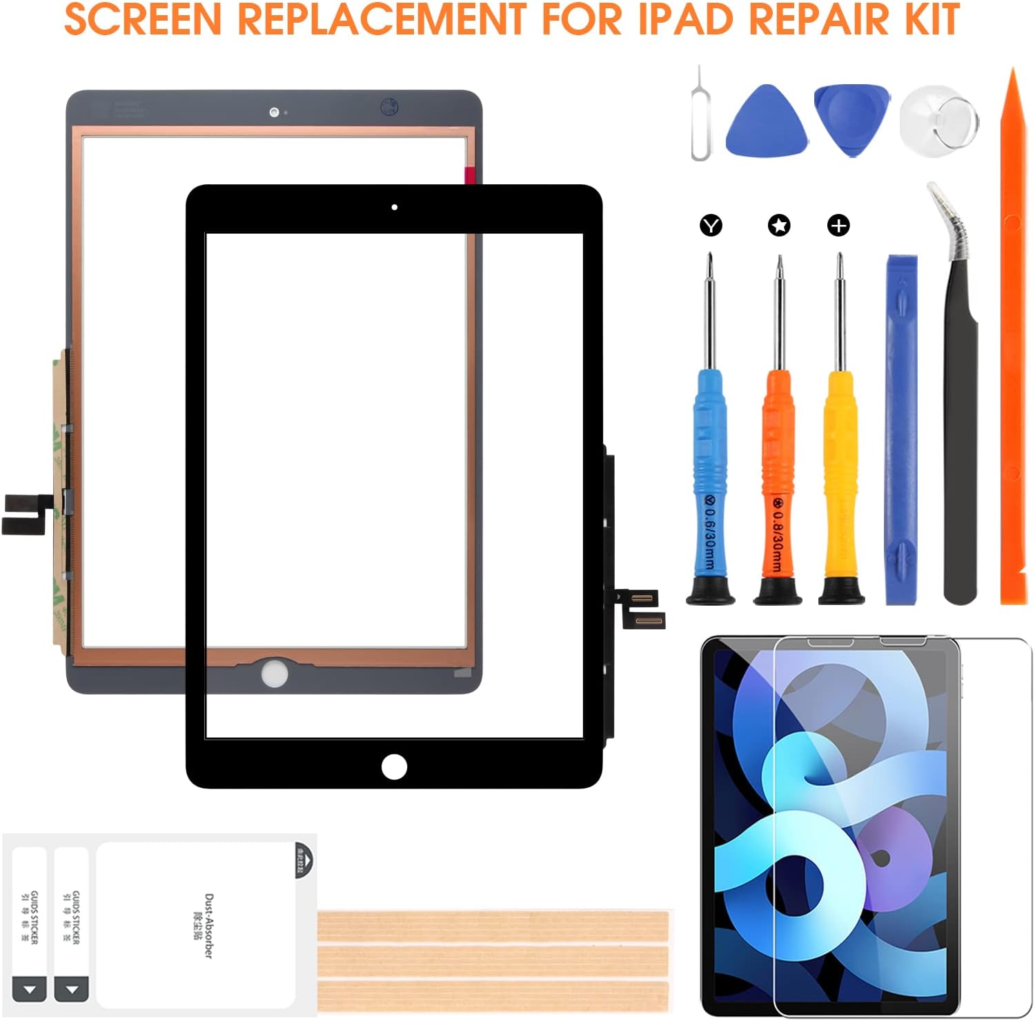 Touch Screen Replacement for iPad Generation 7/8 with Kit - NEW