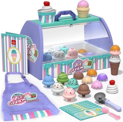 Lehoo Castle Ice Cream Toy Set Kids Role Play Ice Cream Shop Toys Age 3+