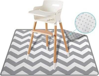 Reigndrop 54 Inch Splat Play Mat High Chair Kids Waterproof Washable Chevron