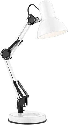 CGC Lighting White Metal Desk Hobby Table Lamp Home Office Craft Light