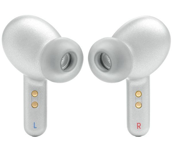JBL Live Pro 2 TWS Wireless Bluetooth Noise-Cancelling Earbuds - Silver