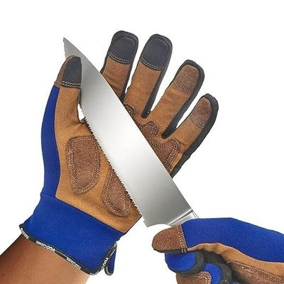 Vgo Heavy Duty Anti-Cut Work Gloves Touchscreen Pig Leather Pair Gardening