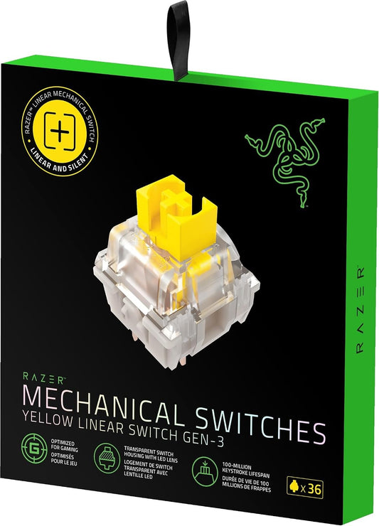 Razer Mechanical Switch Set - Yellow Linear, LED Lens, 100M Keystrokes