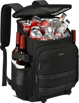 NEWHEY 30L Cooler Backpack Waterproof Insulated Picnic Lunch Bag Black