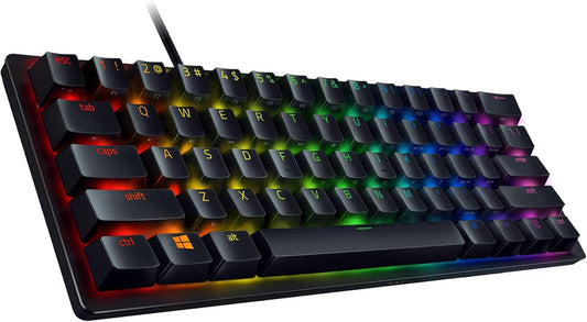 Razer Huntsman Mini (Red Switch) 60% Keyboard, USB-C, UK Layout, Black