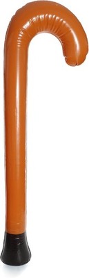 Inflatable Walking Stick - 34" Brown Fancy Dress Costume Accessory