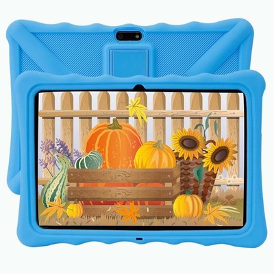 Veidoo Kids Tablet 10.1in Android 10 32GB with Silicone Case Blue Learning