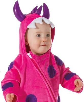 Kids Pink Furry Monster Costume - Fancy Dress Or Playtime Outfit