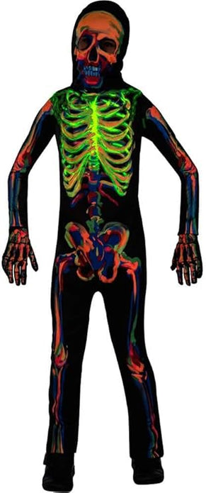 amscan Childs Glow In The Dark Skeleton Halloween Fancy Dress Costume (8-10 Yrs) - NEW - Rebx.co.uk