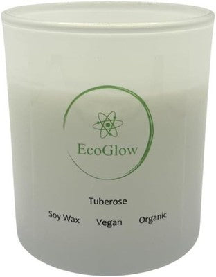 Ecoglow Candle, Organic Candle, Vegan Friendly, Highly Scented, 40 Hour Tuberose