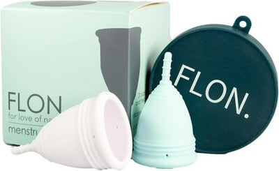 Flon Soft Menstrual Cups 2 Sizes With Steriliser Portable Pouch Reusable Eco