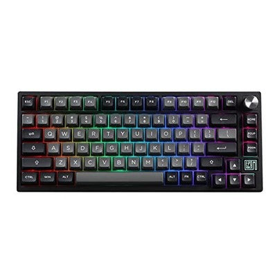 EPOMAKER TH80 SE 75% RGB Keyboard, Black Silver, Gateron Pro Yellow