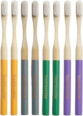 Toothbuckle Bamboo Toothbrushes Eco-Friendly Biodegradable Family Pack