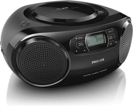 Philips AZB500 CD Player DAB+ FM Radio Dynamic Bass Boost Shuffle 3.5mm Black