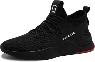 Safety Work Shoes Steel Toe Trainers Breathable Black Size 3.5 UK Narrow Fit